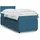vidaXL Boxspringbett mit Matratze Blau 140x200 cm Samt