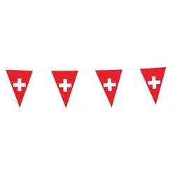 Schweiz Wimpelkette 10m