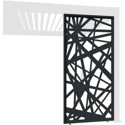 Weide Dekorative Wand für Weide Pergola | abstraktes Design anthrazit | aus Aluminium