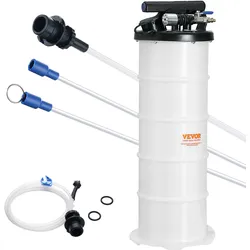 VEVOR Ölabsaugpumpe 6,5L Manuell Pneumatisch Ölabsauggerät 0,4–0,8 MPa Ölwechselpumpe Auto Absaugpumpe Handpumpe Flüssigkeitsabsaugpumpe Geeignet zum Absaugen von Motoröl Getriebeöl Bremsflüssigkeit
