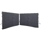 Quick Star Seitenwand-Set für Pavillon 3x3 m 2 Stück Anthrazit 3 x 1,95 m