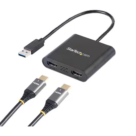 Startech StarTech.com USB 3.0 auf Dual HDMI Adapter, USB 2x HDMI Monitor Konverter für Windows(macOS/ChromeOS/Linux nicht unterstützt)