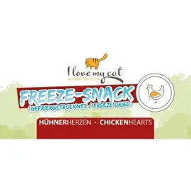 I LOVE MY CAT Hühnerherzen Freeze-Snack 25 g