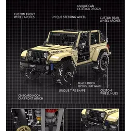 Mould King Remote Control Off-Road Wrangler 13184 - Mould King Jeep