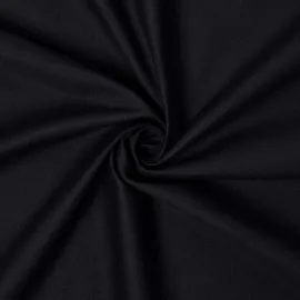 Homescapes Baumwollstoff Meterware unifarben Schwarz 150 cm