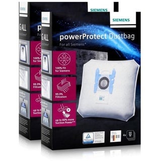 SIEMENS Staubsaugerbeutel Siemens Staubsaugerbeutel powerProtect VZ41FGALL - Typ G ALL (2er Pack