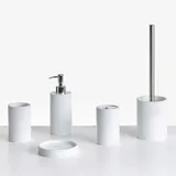 Beliani Badaccessoires Set 5-teilig Badaccessoire-Set Weiß