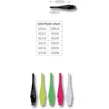 BULL'S AXX Point Kurz Soft Tips, Dart Spitzen 6 mm, Farbe:Weiss