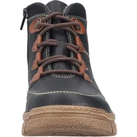 Rieker Schnürstiefeletten in schwarz/muskat/schwarz | Gr.: 40