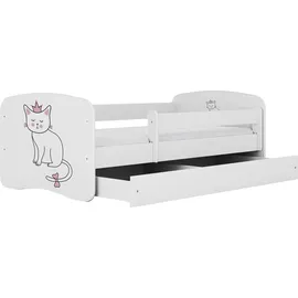 WFL GROUP Jugendbett Emily 80 x 160 cm Kiefer MDF weiß/roségold