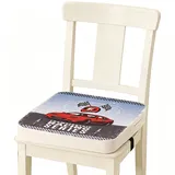 Sitzerhöhung Stuhl, 40 x 40 x 9 cm Tragbare Sitzerhöhung, Sitzerhöhung Sitzkissen mit 2 Sicherheits Schnalle Rutschfeste & Anti-Rutsch-Boden für Zuhause Unterwegs (Rennwagen)