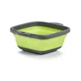 Zeller Falt-Sieb, Kunststoff, anthrazit/grün, ca. 21,9 x 18 x 2,8 / 7,9 cm