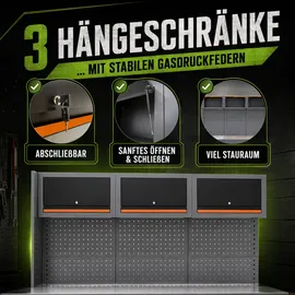 Trutzholm Hochschrank Stahl Holz 260 x 183 cm orange abschließbar