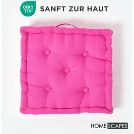 Homescapes Bodenkissen 50 x 50 cm Pink