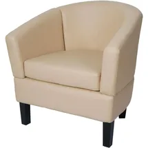 MCW Sessel O17 Kunstleder 75 x 75 x 75 cm Beige