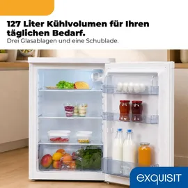 Exquisit KS516-V-040E Kühlschrank (127 l, 855 mm hoch, Weiß)