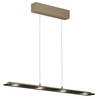 Fischer & Honsel Torvi 4-flg. 88 x 9 cm eckig greige rauchfarben Glas Metall
