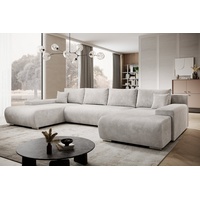 PROMETO Möbel Ecksofa Credo Ecksofa U-Form, mit Schlaffunktion und Bettkasten, U-Form Couch beige