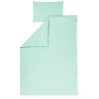 Julius Zöllner Bettwäsche 100x135 + 40x60 uni aqua mint