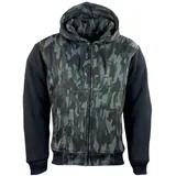 ROLEFF RACEWEAR roleff Motorradjacke Hoodie mit Aramid und Protektoren schwarz