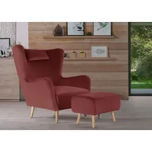 Home Affaire Sessel HOME AFFAIRE "Telford auch in Fellimitat, Sessel B/T/H: 77/92/106 cm", rot, B:77cm H:106cm T:92cm, Samtoptik (100% Polyester);Luxus-Microfaser Lederoptik (100% Polyester);Struktur fein (100% Polyester);Fellimitiat (100% Polyester), Sessel, Sessel