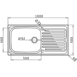 PYRAMIS Amaltia Plus (100X50) 1B 1D Edelstahl poliert + Excenterbetätigung