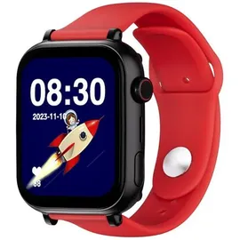 SaveFamily Plus 4G GPS 40 mm Digitalgehäuse Schwarz Silikonarmband Rot One Size