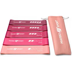 Widerstandsbänder Gummi 5er Set (Rosa) 600x50mm - Marbo Sport