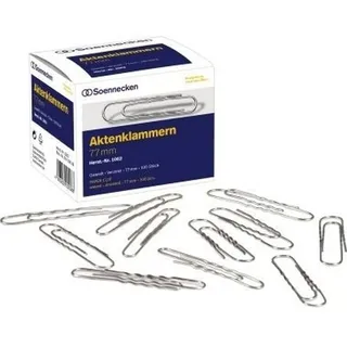 SOENNECKEN Aktenklammer 1062 77mm gewellt verzinkt 100 St./Pack.