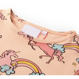 vidaXL Kinderpyjama mit Kurzen Ärmeln Hellorange 92