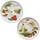 Mambocat Pizzateller Napoli 33,8 cm grün/rot 2er Set