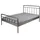 Hti-Living Doppelbett 140 x 200 cm Grau