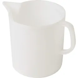 Messbecher Kunststoff, weiß, 1/2 Liter Skala, Inhalt: 5,00 Liter
