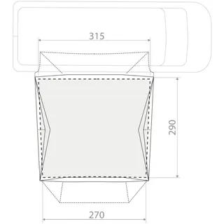 Vaude Tents Drive Pavillion Schützender Fußabdruck - Bark - One Size