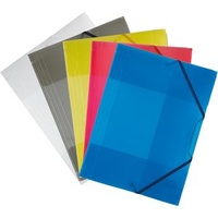 folia Eckspanner 6989, A4, farbig sortiert, aus PP, 3 Einschlagklappen, 5 Stück