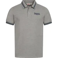 Lonsdale Markham Kurzarm-poloshirt - Marl Grey / Navy -
