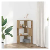 vidaXL Eck-Bücherregal 3 Böden 50 x 50 x 102 cm Braun
