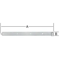 Vormann Ladenbänder halbschwer verzinkt 80 x 3.7 cm