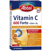 Perrigo Abtei Vitamin C 600 Forte + Tink + D3 Tabletten 42 St.