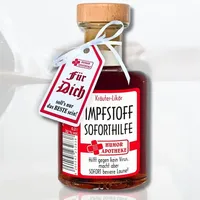 Apothekerflasche Impfstoff Sofort Hilfe - 0,2L 33% Kräuterlikör | Humorapotheke
