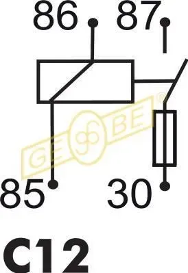 GEBE Relais, Arbeitsstrom 990001 für Opel Volvo