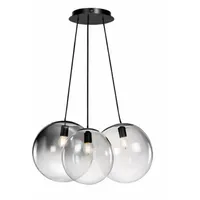 s.luce Orb Cluster 3-flg. 30 cm Rund / Rauch Verlauf / Schwarz