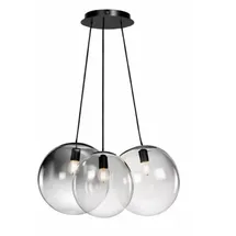 s.luce Orb Cluster 3-flg. 30 cm Rund / Rauch Verlauf / Schwarz