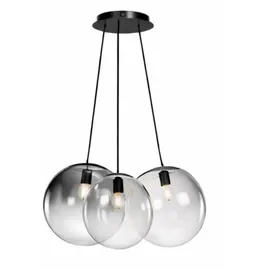 s.luce Orb Cluster 3-flg. 30 cm Rund / Rauch Verlauf / Schwarz