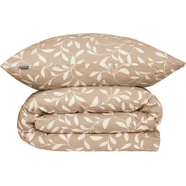 SCHIESSER Bettwäsche »Liliebeth aus weicher Baumwolle mit elegantem Blattmuster«, Made in Green beige