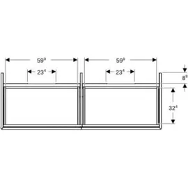Geberit ONE 133,2x50,4x47cm, 4 L, greige/lackiert ma