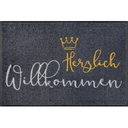Kleen-Tex Fußmatte Willkommen Krone - L/B/H ca. 75,00x50,00x,70