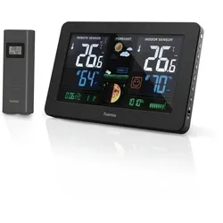 Hama Wetterstation Premium", mit LED-Farbdisplay und USB-Ladefunktion"