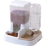 Iris Ohyama Iris Ohyama, Futter- und Wasserspender, Futterkontrollfalle, abnehmbarer Deckel, für Hunde und Katzen, Jq-350, weiß