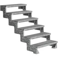 DOLLE Außentreppe Gardentop 108-132 cm 80 cm breit Gitterrost